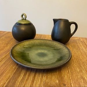 Vintage Jars France jug sugar bowl plate